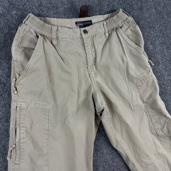 5.11 Tactical Series Mens Cargo Pants Style 74290 Beige 32/36 Cotton Blend - Picture 1 of 6